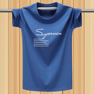 
Summer men's thin short-sleeved T-shirt loose large-size sports and casual top round neck fat half-sleeved sweatshirt