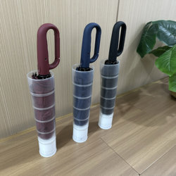 Automatic Umbrella with Waterproof Cover, Double 10 Ribs, Uv Protection, Reinforced Business Hook Handle, Plain Color, Unisex