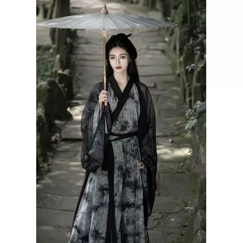 Amazon.co.jp: 【Grace Bubble】漢服 女 交領 斉腰 魏晋風 武士