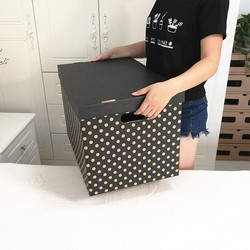 Simple Holiday Gift Box, Dormitory Storage Magic Tool, Foldable Paper Storage Box with Lid, Clothing Moving and Organizing Box