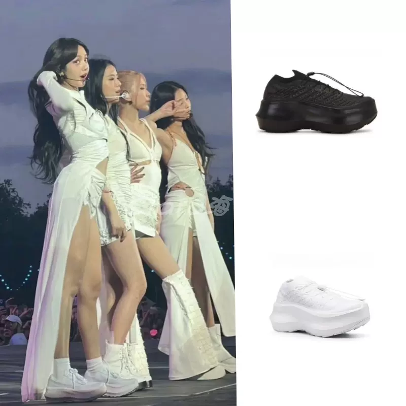 少现cdg salomon联名款Lisa同款久川保玲休闲运动鞋系带增高鞋女-Taobao 