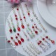 
Pearl tassel semi-finished chain handmade water drop accessories earrings ball fan headdress beaded pendant DIY accessories