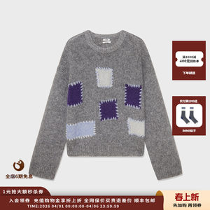 
[In stock] Designer brand IMMI 25AW mohair checkered decorative pullover MWEFWKTP1578X
