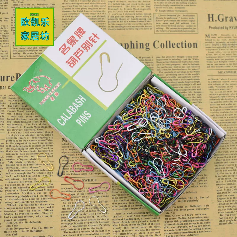 小别针吊牌葫芦形别针彩色服装店标签扣针胸针固定衣服安全