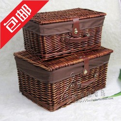 New Wicker Storage Box, Non-Rattan Straw Storage Box, Laundry Basket, Dirty Clothes Basket, Picnic Gift Box, Woven Basket