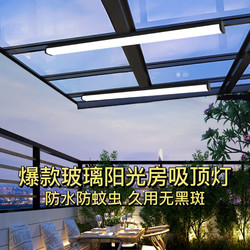 Special Lamp for Glass Sunrooms, Outdoor Balcony, Hallway, Entrance, Long Strip Ceiling Lamp, Mosquito-Proof, High-Temperature Resistant, Rain Shelter Lamp