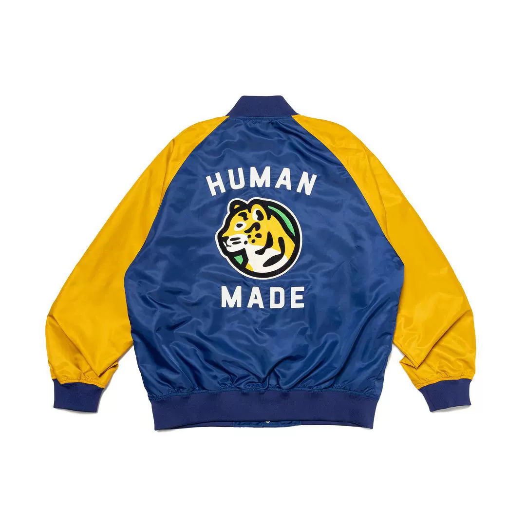 日本代购HUMAN MADE NYLON STADIUM JACKET外套夹克背后老虎-Taobao