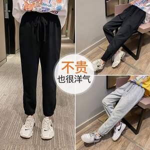 
Girls' pants, spring and autumn style leggings, stylish spring clothes, comfortable and versatile sports pants for older children, children's casual pants