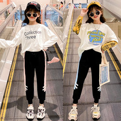 Girls' Sports Pants 2026 New Style Fleece-Lined Long Pants Autumn and Winter Children's Stylish Casual Thickened Pants for Older Kids