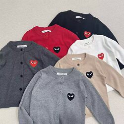 Children's Knitted Cardigan Jacket for Boys and Girls, Baby Clothes, Parent-Child Sweater, Round Neck, Spring and Autumn Children's Clothing, Mother and Daughter