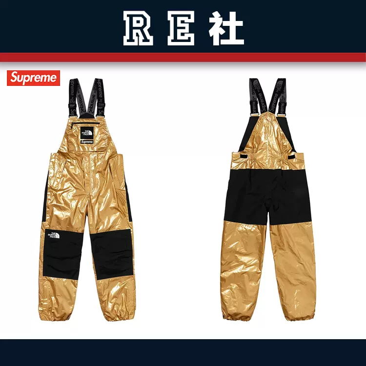 现货Supreme The North Face metallic mountain bib pants背带裤-Taobao