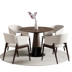 Modern Sales Office Negotiation Table and Chair Set, Hotel Clubhouse Beauty Salon Rest Area One Table and Four Chairs, Negotiation Reception Chair