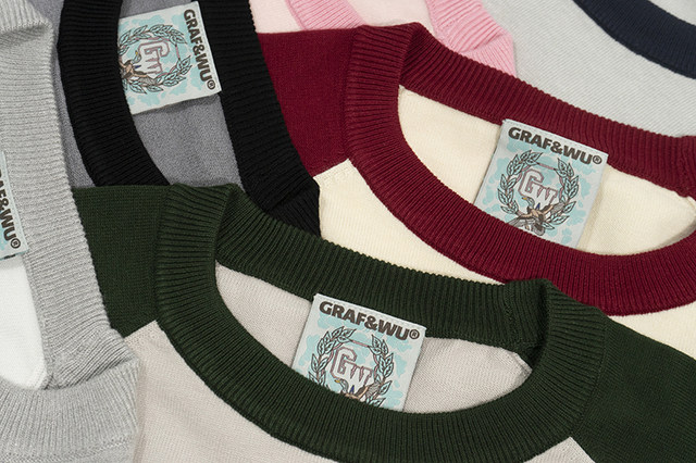 GRAF original brand raglan color-blocked American letter embroidery ...