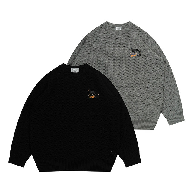 graf-original-brand-running-doberman-puppy-pattern-thickened-knitted