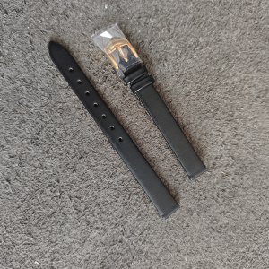 
10*10mm black leather watch strap, women's watch strap, ultra-thin soft leather bracelet