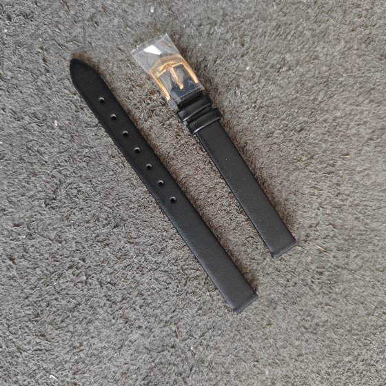 
10*10mm black leather watch strap, women's watch strap, ultra-thin soft leather bracelet