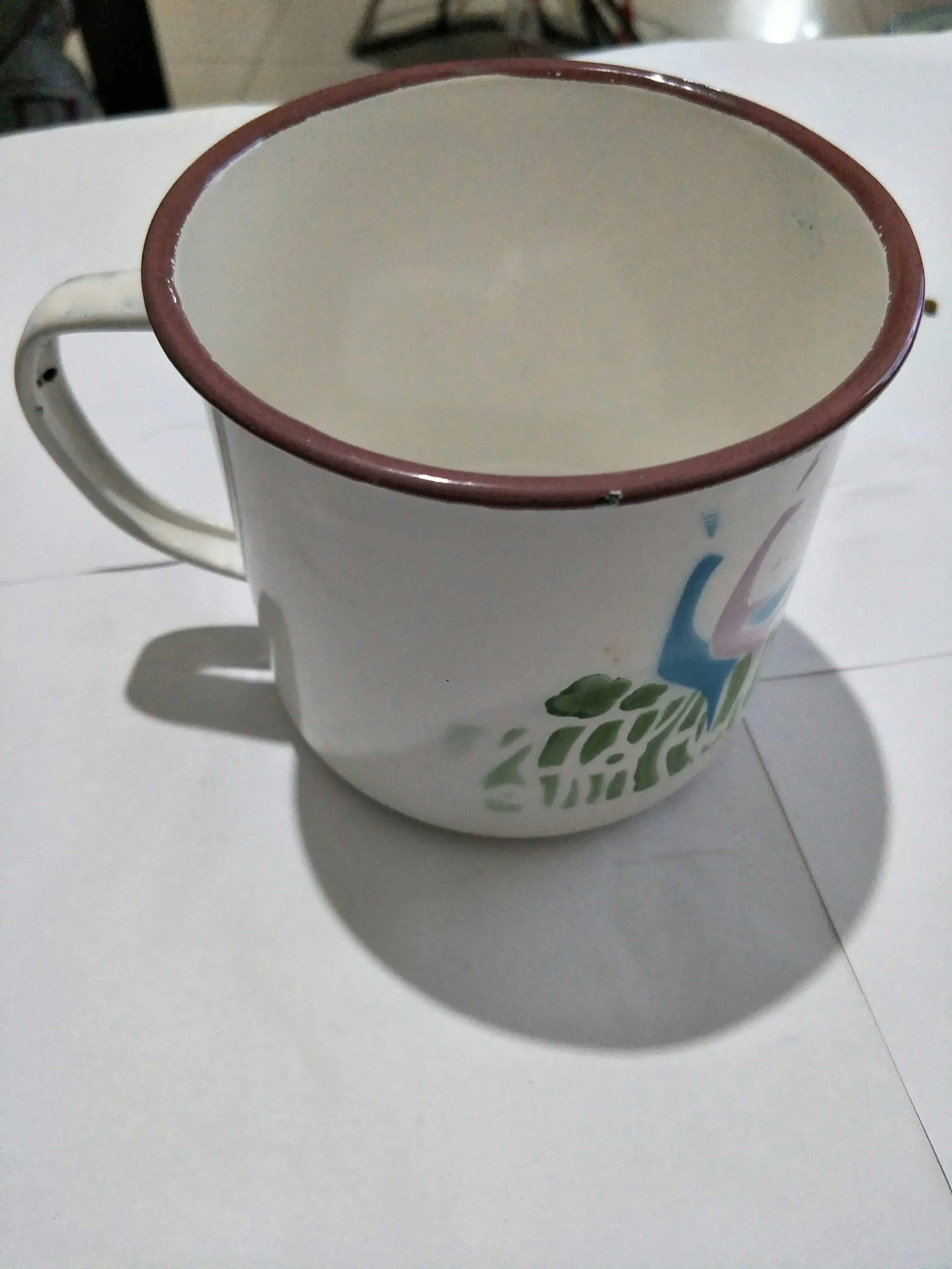 七八十年代供销社老库存搪瓷茶缸直径十公分老茶缸