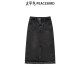 Peacebird Women's New Year Autumn and Winter Denim Long Skirt A1HFE4179
