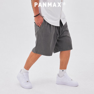 
[Lyocell] PANMAX plus size men's summer linen loose breathable trendy shorts solid color fashionable and casual