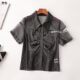 243489 Summer shirt Shenzhen women's mid-length short-sleeved collar
