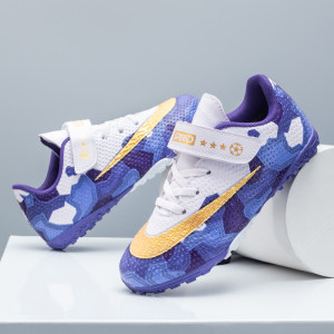 Cristiano Children's Football Shoes Male and Women's Villed Patch TF Breath Boy Boys Boys Primary School Artificial Grass Anti -Skating Training Shoes