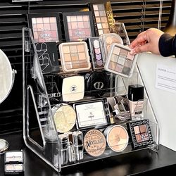 Cosmetic Storage Box, Desktop High-End Acrylic Ladder Rack, Dressing Table, Skin Care Products, Eye Shadow, Lipstick Storage Rack