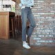 [Senrou Denim] Senma jeans women's high-end cropped pants small 2025 autumn bristle straight-leg pants trendy