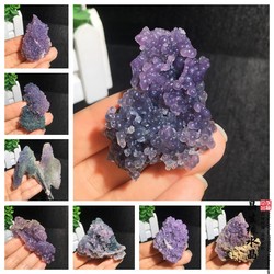 Boutique Grape Agate Indonesian Natural Mineral Crystal Grape Agate Specimen Rough Stone Collection Stone Physical Map Optional