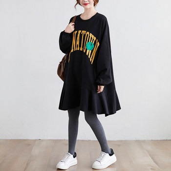 2025 new silver fox velvet sweatshirt for women 300Jin [Jin equals 0.5 kg] Fat mm plus velvet thickened loose large-size dress autumn and winter