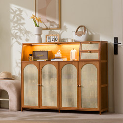 Multi-Layer Shoe Rack for Home Use at the Entrance, Indoor Foyer, Entryway, Hallway, Dust-Proof Shoe Cabinet, Storage Cabinet, Integrated Wall-Mounted with Door