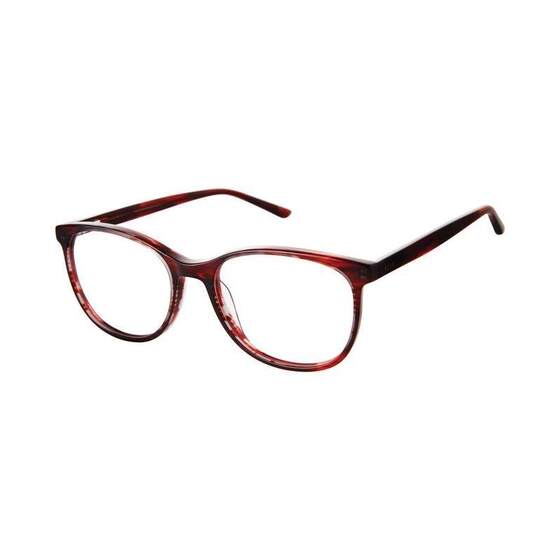 
Purchase ELLE men's and women's glasses frames oval full frame red resin daily wear office glasses frames