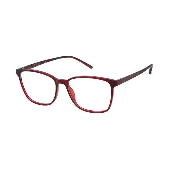 
Purchase ELLE men's and women's glasses frames square acetate fiber red full frame daily wear office glasses frames
