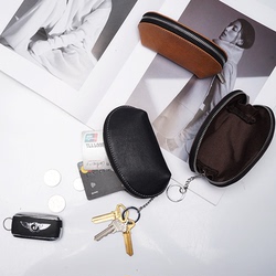 Bellplan Shell Key Storage Bag Mini Simple Top Layer Cowhide Coin Purse Coin Lipstick Car Key Bag