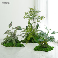Simulated Green Plants for Landscaping, Small Landscape under Stairs, Corridor Corners, Window Partitions, Floor-Standing Fake Plant Decorations and Arrangements