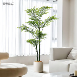 Roman's Mother's Artificial Green Plant, High-End Light Luxury Artificial Tree, Indoor Living Room Floor-Standing Decorative Ornament Bonsai
