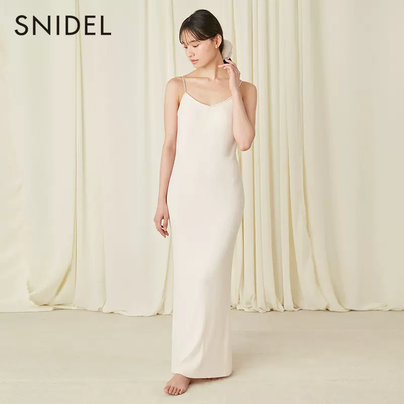 SNIDEL HOME2023秋冬新品简约舒适修身针织吊带连衣裙SHNO234019-Taobao