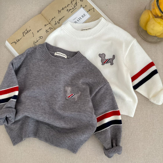 Children's knitted sweaters for men 2026 spring and autumn new children's tb pullovers Korean style baby style sweaters for women trendy brands