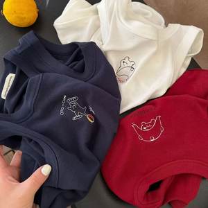 
Children's pure cotton vest men's high elastic summer style children's cartoon top solid color baby girl sleeveless T-shirt thin section