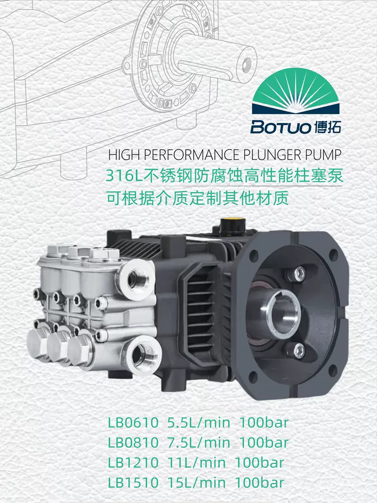 BOTUO博拓里尼高压柱塞泵海水淡化防腐蚀316L不锈钢反渗透双相钢-Taobao 