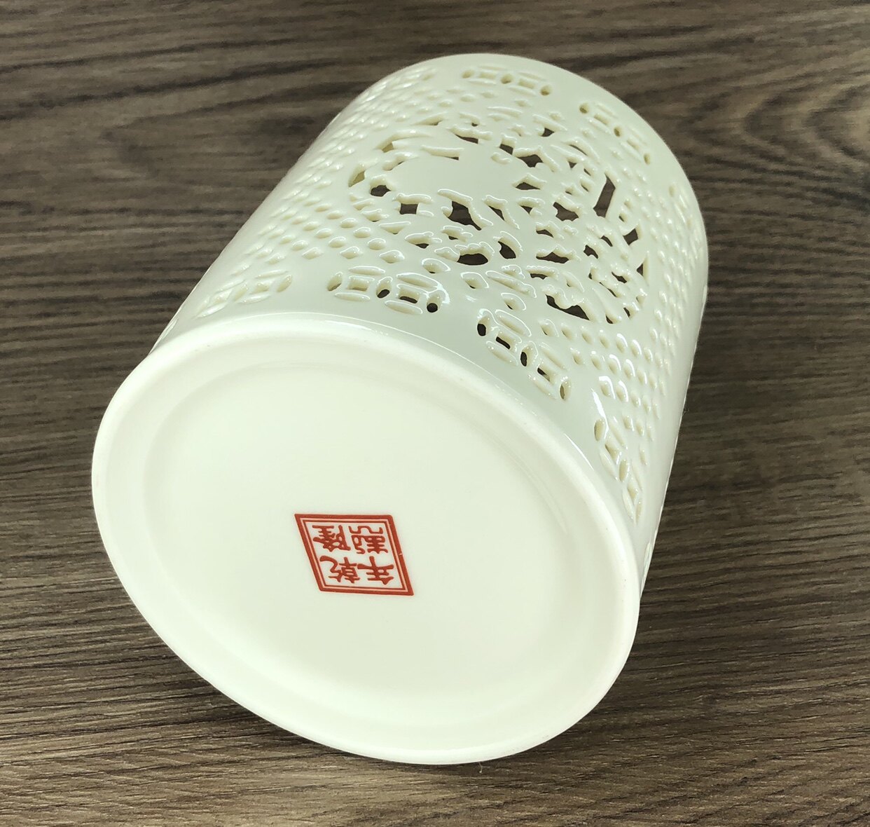 JINGDEZHEN 세라믹 조디악 토끼 펜 홀더 사무실 빈 연구 중국어 장식 스승의 날 선물 복고풍 장식-