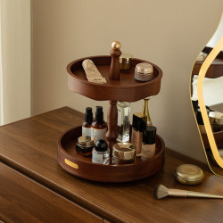 Cosmetic Storage Box, Desktop High-End Multifunctional Dressing Table Storage Rack, Skin Care Products, Perfume, Wooden Jewelry Box