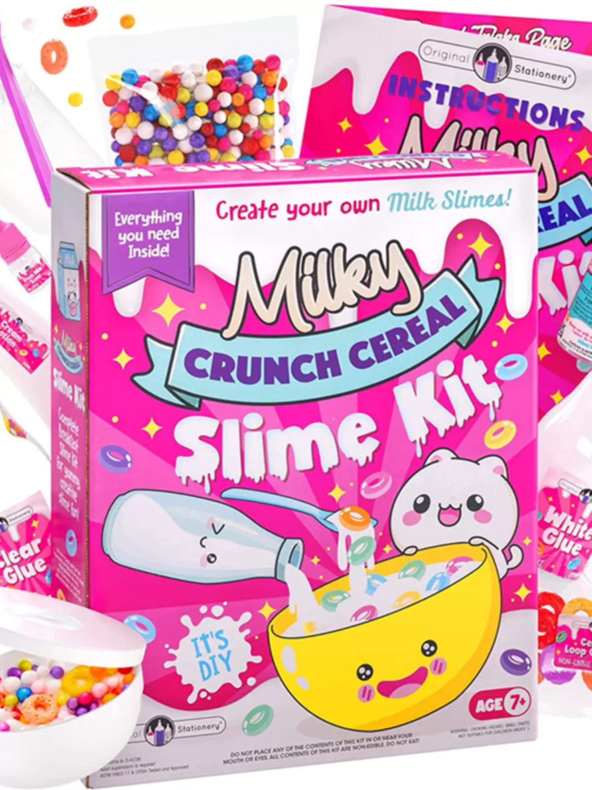 美國進口Milky Cereal Crunchy Slime Kit穀物水晶泥DIY手工玩具