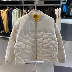 PUMA Puma female cotton cotton clothing retro standing light cotton zipper zipper loose casual sports cotton feather jacket 539574
