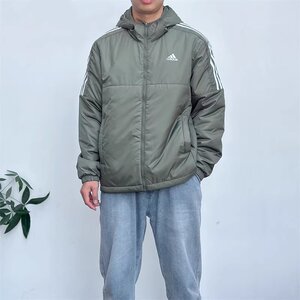 
Adidas Men's Cotton Clothes Winter Thickened Extra Thick 2026 New Sports Loose Jacket Genuine Trendy GT9165