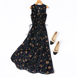 
'Classic Godly Dress' Silky Smooth Stretch Double Satin Sleeveless V-neck Waist Tank Dress A-Line Swing Dress