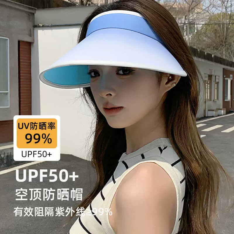 UVBANANA加长大帽檐防晒帽女夏防紫外线遮脸防晒面罩遮阳帽太阳帽-Taobao