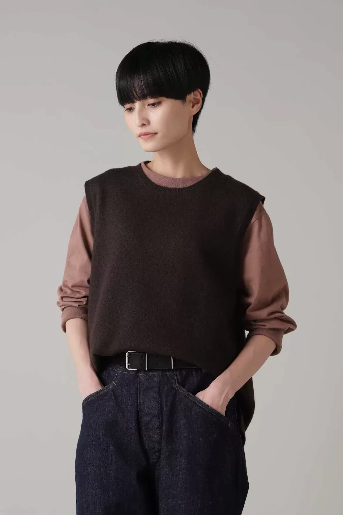 日本代购23AW MHL. FELTED DRY WOOL 毛背心-Taobao