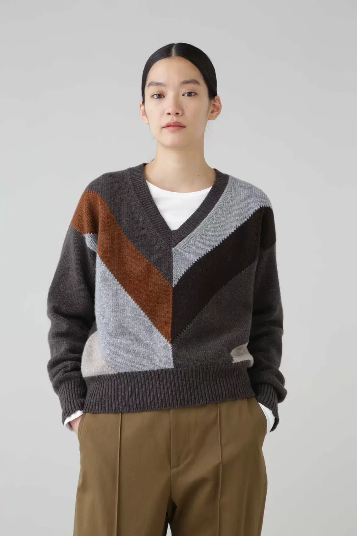 日本代购22AW MARGARET HOWELL MERINO CASHMERE 羊绒衫毛衣-Taobao