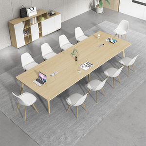 
New product conference table office furniture rectangular office desk simple modern negotiation table and chair combination large, medium and small tables