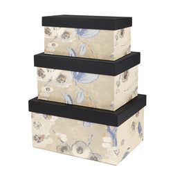 Light luxury and high-end fabric printing storage box model room cloakroom bedroom jewelry ornaments soft storage box